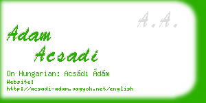 adam acsadi business card